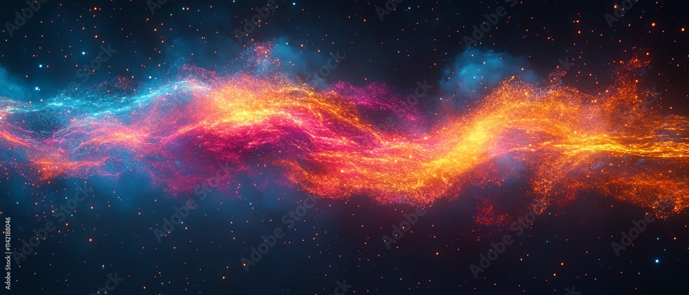 Poster digital cloud computing transfer of big data on the internet, futuristic technology, fast and seamle
