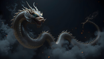 Majestic Asian Dragon with Intricate Detail