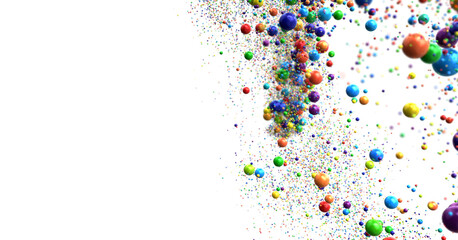 Confetti, paper triangle on the floor, fancy, colorful, celebration party