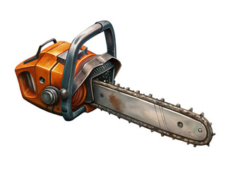 Naklejka premium Chainsaw isolated on transparent background
