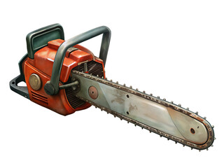 Chainsaw isolated on transparent background