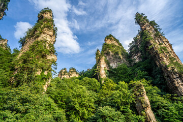 Zhangjiajie scenic area in Hunan Province, China
