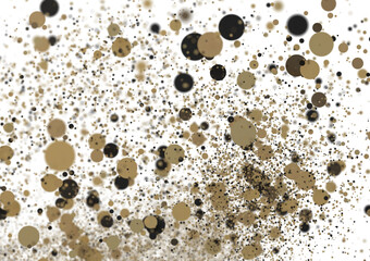 Mesmeric Moments: Mesmeric 3D Illustration Depicting Mesmerizing gold Confetti