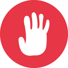 Obraz premium Monkey Footprint glyph circle icon