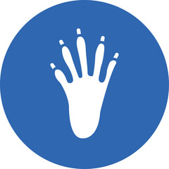 Squirrel Paw Print glyph circle icon