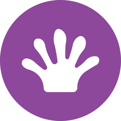 Lizard Footprint glyph circle icon