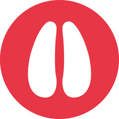 Giraffe Hoof Print glyph circle icon