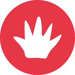 Alligator Footprint glyph circle icon