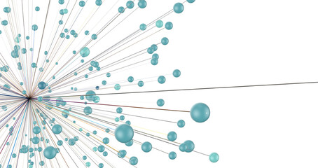 Concept of Network, internet communication. 3d illustration