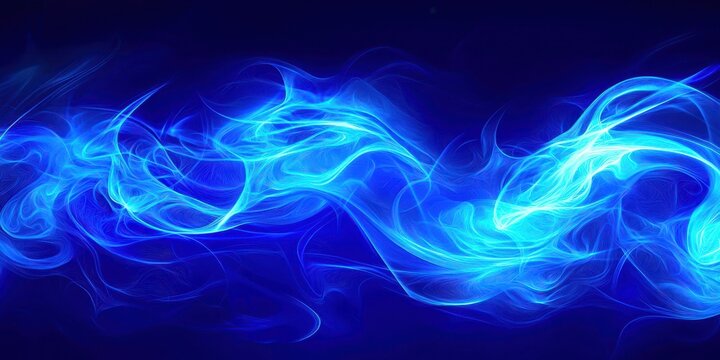 Blue flame with a blue background