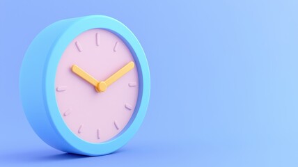 Colorful clock against a blue background, showcasing modern design.