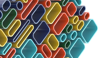 Color Blend Rainbow Trendy Low Poly BG Design