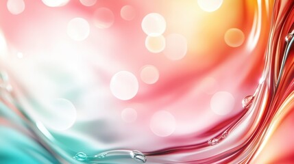 This image features a vibrant blend of swirling colors with soft focus bokeh lights, creating a dreamy and dynamic abstract visual stimulation.