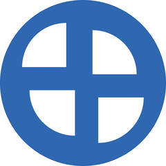 Fototapeta premium Pie Chart glyph circle icon