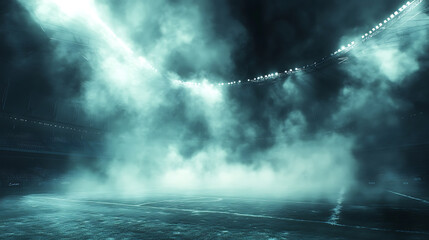 Stadium Spotlight: Teal Smoke and Lights 