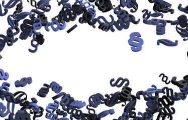 3d Symbol of Law and Justice - Paragraph / section sign - 3D Rendering