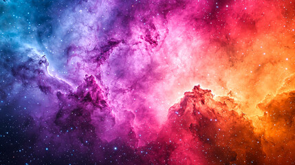 Fototapeta premium Vibrant nebula in space.