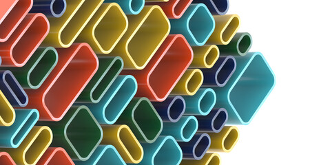 Color Blend Rainbow Trendy Low Poly BG Design