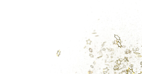 Journey to the Cosmos: Immerse Yourself in a 3D Gold Stars Rainfall