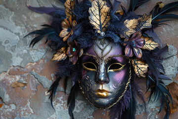 Beautiful greeting card with bright holiday composition for happy celebrate mardi gras