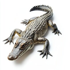Naklejka premium crocodile isolated on white background