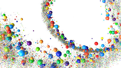 Confetti, paper triangle on the floor, fancy, colorful, celebration party