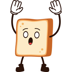 Bread Toast Character Illustration