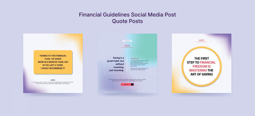 Colorful Online Financial Course Social Media Post Template, Financial Banner Design for Financial Advice Platforms