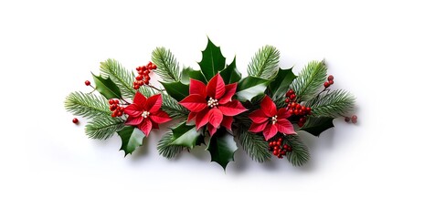 Stechpalmen Arrangement Weihnachtliche Karte