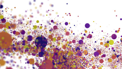 Multicolor confetti abstract background with a lot of falling pieces, isolated on a white background.