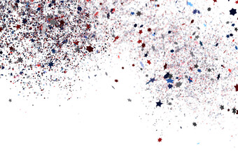 Confetti -  Red Blue White Confetti Confetti Overlay
