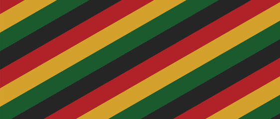 Background for Black History Month. Vector illustration in the colours of the African flag.