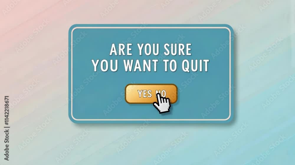 Poster classic window alert a soft blue rectangular popup illuminated against a gradient pastel background 
