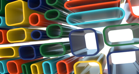 Color Blend Rainbow Trendy Low Poly BG Design