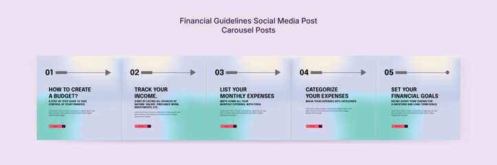 Colorful Online Financial Course Social Media Post Template, Financial Banner Design for Financial Advice Platforms