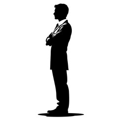 Obraz premium Silhouette of a man in a suit. (1)