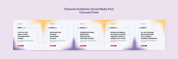 Colorful Online Financial Course Social Media Post Template, Financial Banner Design for Financial Advice Platforms