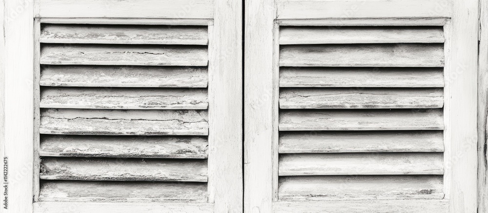 Fototapete close up of weathered wooden shutters in black and white creating a textured artistic background ide
