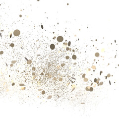 Shimmering Bliss: Mesmeric 3D Illustration Depicting Glistening gold Confetti
