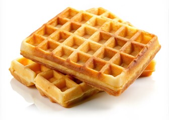 Delicious Golden Brown Waffles: A Medium Shot Food Photography Image