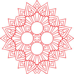 Beautiful flower art and mandala vector design