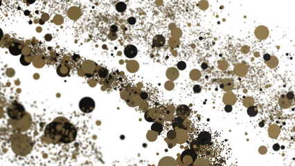 Radiant Revelry: Enthralling 3D Illustration of Shining gold Confetti