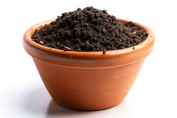 Worm's Eye View of Organic Potting Soil in Pot - High Resolution Photo