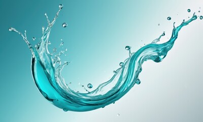 Aqua Splash: A dynamic, abstract image of a turquoise water splash, frozen in mid-air, evokes energy, movement, and the refreshing power of water. It's a visual symphony of fluidity and dynamism.