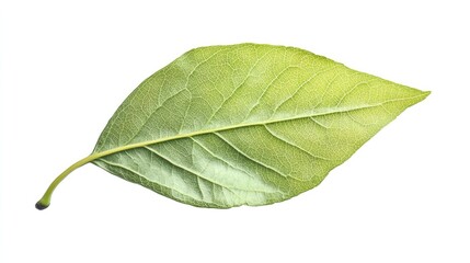Obraz premium Fresh Bo leaf with vibrant green hues showcasing intricate veins and natural texture ideal for botanical illustrations and nature-themed projects