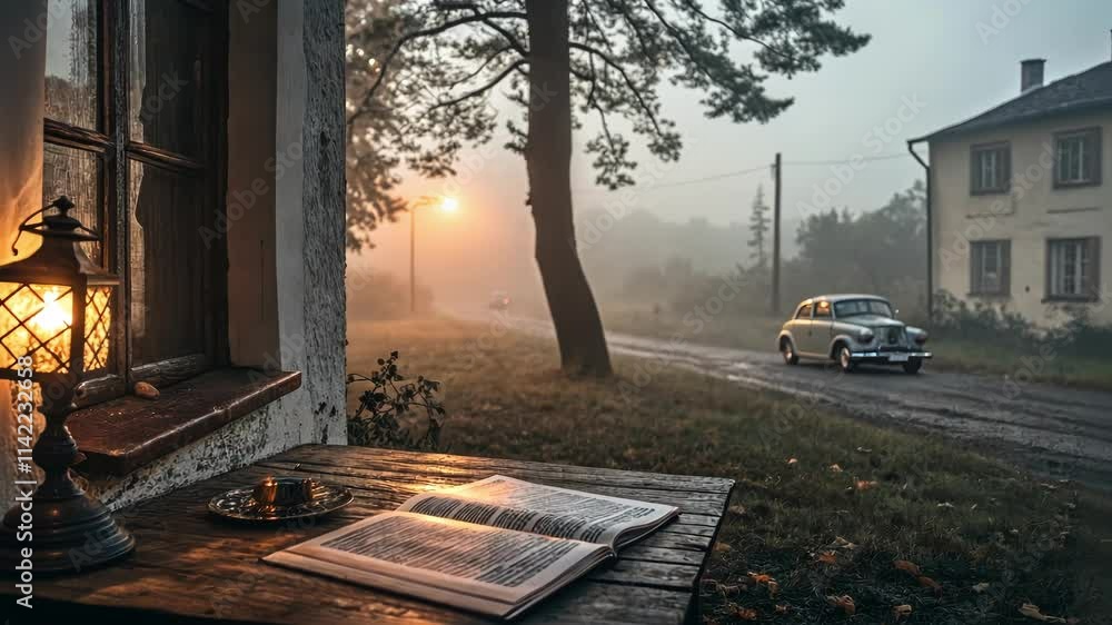 Poster dimmed glow a soft glow emanates from key images while sporadic light flickers hint at memories long