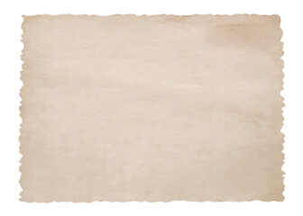 Old antique paper texture with torn ripped jagged edges. Vintage worn parchment background