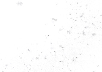 Snowflake Storm: Astonishing 3D Illustration of Descending Festive Snowflakes