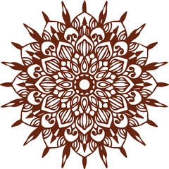 Beautiful flower art and mandala vector design