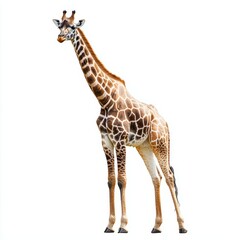 Naklejka premium giraffe isolated on white background